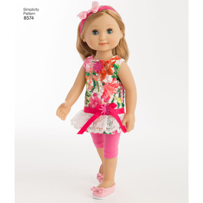 Simplicity 8574 14in Doll Clothes - Paper Pattern, Size OS (ONE SIZE)