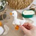 Crochet goose pattern baby rattle toy Amigurumi teether bird