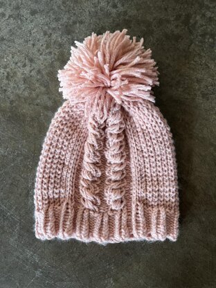 Cabled Hat -- a loom knit pattern