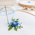 Tamar Blue Flowers Embroidery Kit - 4in