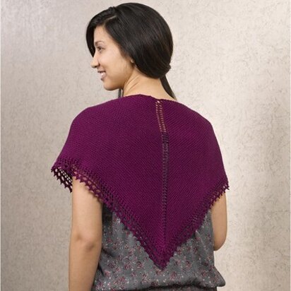 613 Simple Shawl - Knitting Pattern for Women in Valley Yarns Huntington