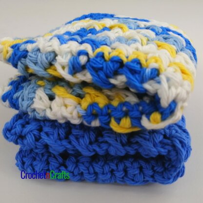 HDC Criss Cross Crochet Dishcloth