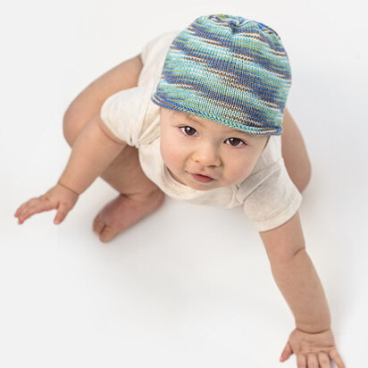 Cutsie Cap in Spud & Chloe Stripey Fine - Downloadable PDF