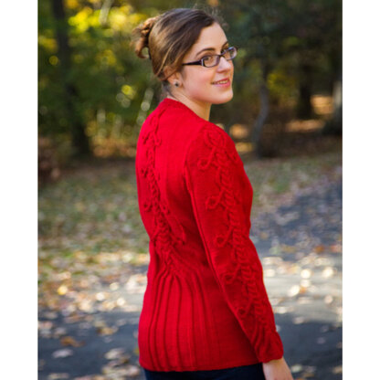 WEBS DIR11 Red Letter Day by Fiona Ellis - Cardigan Knitting Pattern for Women in Valley Yarns Northampton