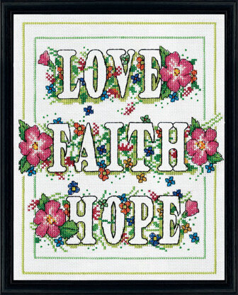Design Works Love Faith Hope Cross Stitch Kit