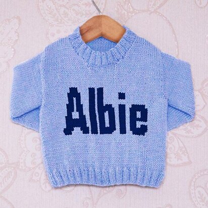 Intarsia - Albie Moniker Chart - Childrens Sweater