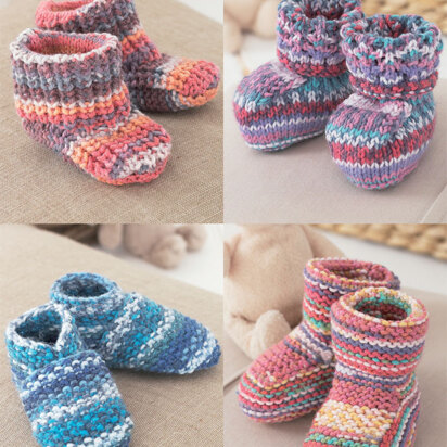 Bootees, Shoes and Boots in Sirdar Snuggly Baby Crofter DK - 1483 - Downloadable PDF