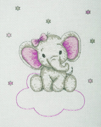 Anchor Girl Elephant Cross Stitch Kit