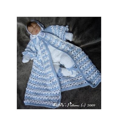 Boy's Christening Baby Crochet Set Pattern#21