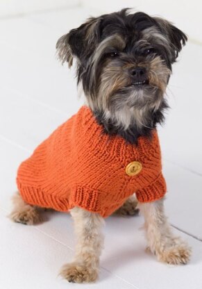 Dog Sweater in Red Heart Super Saver Economy Solids - WR2036