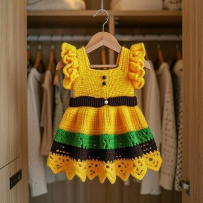 Crochet Baby Dress Pattern PDF + Video | Easy Lacy Baby Dress