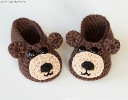 Teddy Bear Baby Booties