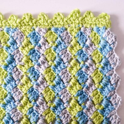 Crosshatch Stitch Baby Blanket