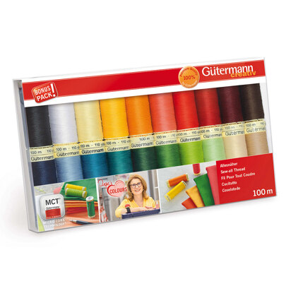 Gutermann Thread Set: Sew-All: 20 x 100m: Assorted