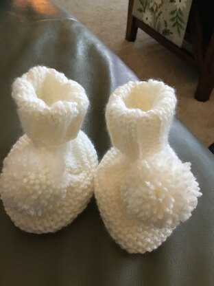 Baby Herber white booties