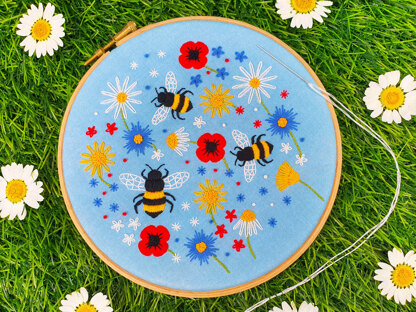 Oh Sew Bootiful Bees and Wildflowers Embroidery Kit