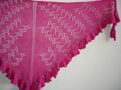 How Do I Love Thee Lace Wrap Shawl