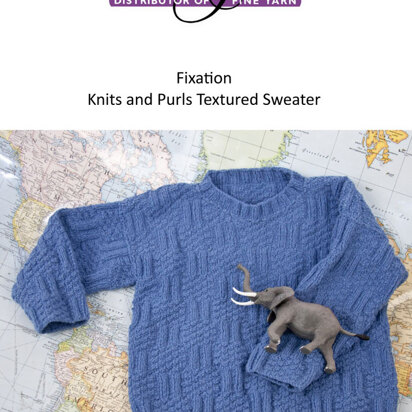 Knits & Purls Textured Pullover in Cascade Fixation - DK185