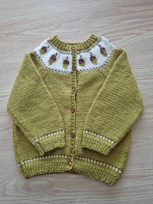 Woodland baby cardigan