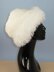 Faux Fun Fur Trim Garter Stitch Slouch Hat