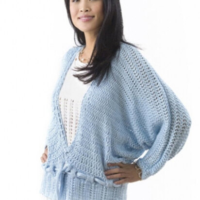 Lacy Dolman Pullover in Caron Simply Soft - Downloadable PDF