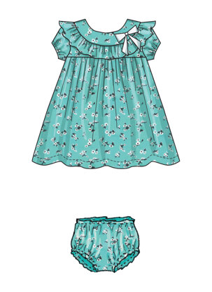 Butterick Infants' Dress and Panties B6903 - Paper Pattern, Size NB-S-M-L-XL