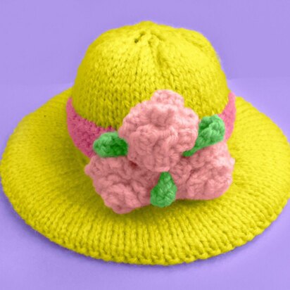 Easter Bonnet Hat choc orange cover / toy - knitting pattern
