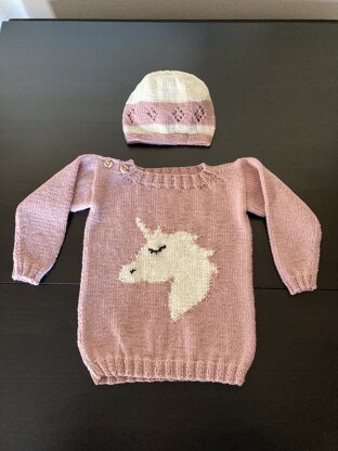 Unicorn sweater & in-between seasons hat