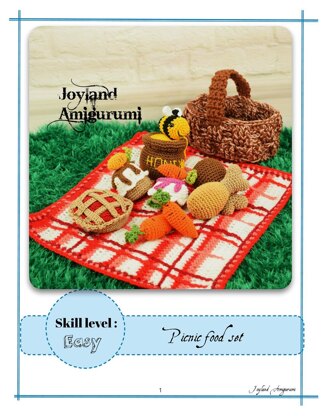 Picnic food set amigurumi