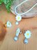 Daisy flower earrings, pendant and finger ring