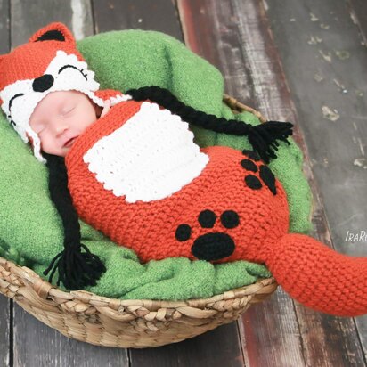 Roxy the Baby Fox Hat and Cocoon