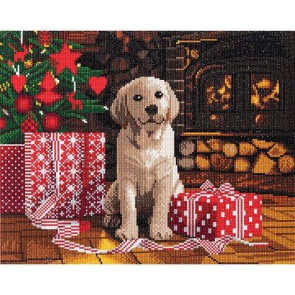 Crystal Art Kit (Large) - Labrador Puppy Diamond Painting Kit - 19.7" x 15.75"