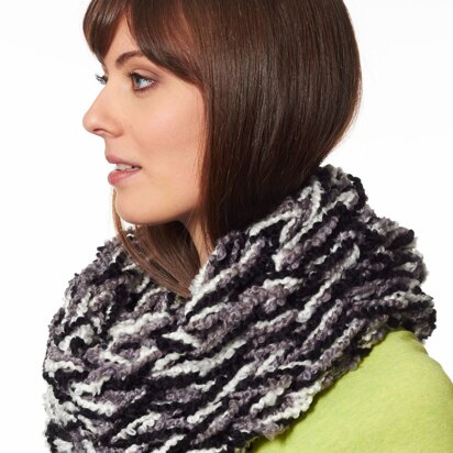 Arm Knit Cowl in Bernat Soft Boucle - Downloadable PDF