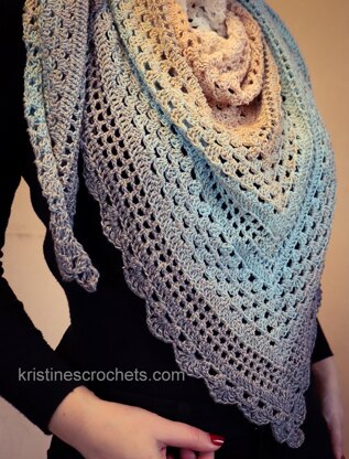Spring Reverie Triangle Shawl Written Pattern