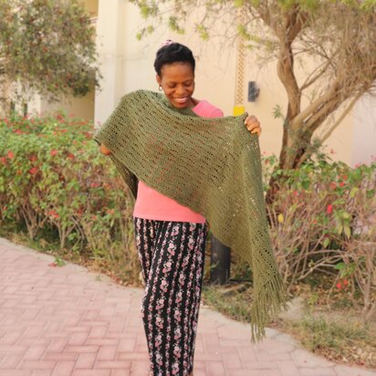 Elegant Leaf Lace Shawl