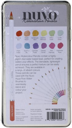 Tonic Studios Nuvo Watercolor Pencils 12/Pkg - Pastel Highlights