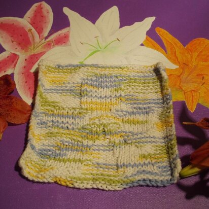 Dishcloth Calendar - May (flower) - knitting pattern