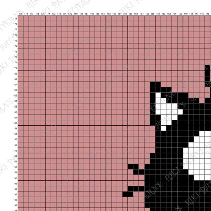 Black Cat Blanket Kitten Afghan Halloween Throw C2C CROCHET PATTERN
