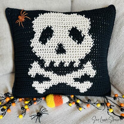 Halloween Skull Pillow