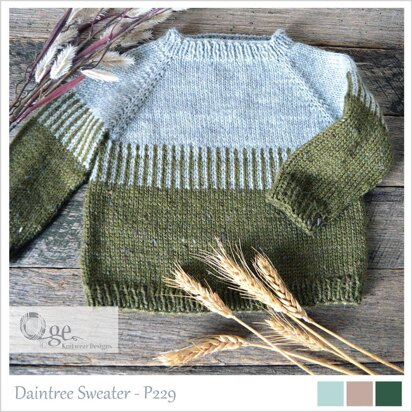 OGE Knitwear Designs P229 Daintree Sweater PDF