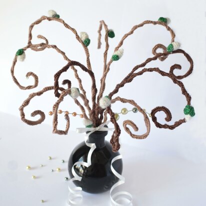 Pussy Willow Tree Branch. Curly Willow. Easter egg tree