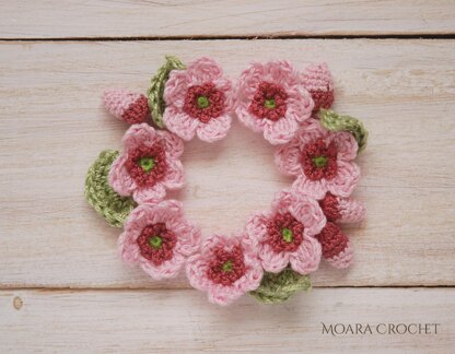 Cherry Blossom Crochet x Embroidery Hat