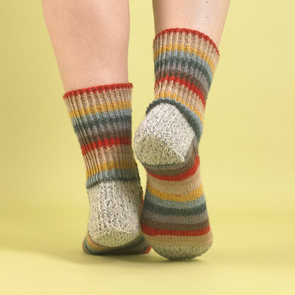 Tip Toes Socks - Free Socks Knitting Pattern in Paintbox Yarns Socks