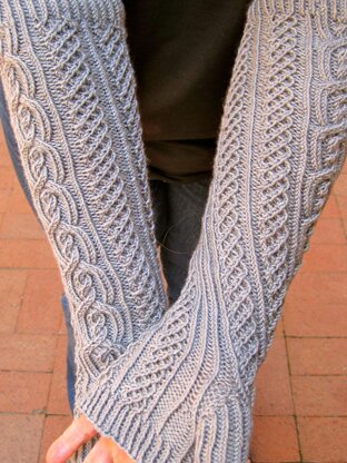 The Galway Long Fingerless Mitts