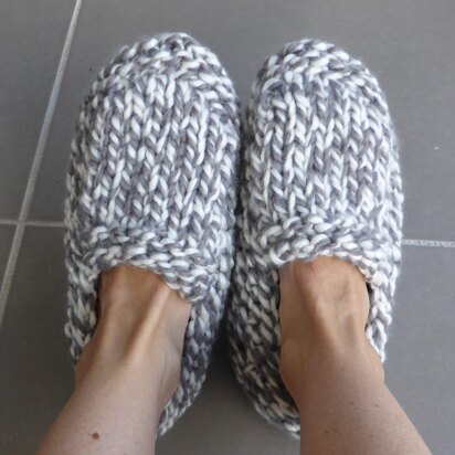 Sierra - thick knit family slippers - knitting pattern