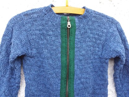 CARLA RUSTIC CARDIGAN, a zipped cardigan in linen/cotton