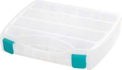 We R Memory Keepers We R Divider Box Translucent Plastic Storage - 12"X10"X2.4" Case