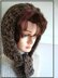 517, SNUGGLY  crochet WOOLY HOOD HAT, age 5 to adult