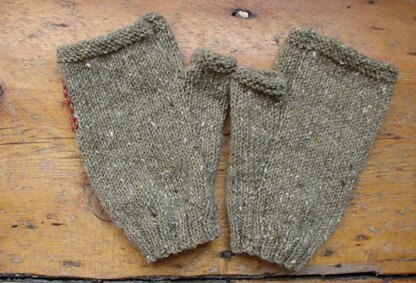Red Squirrel fingerless mitts