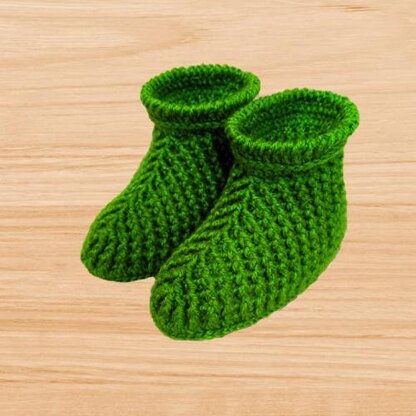 Crochet Green Bootie